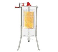 2 Frame Manual Honey Extractor, Stainless Steel Bee Extractor with Two-Sided Handles, Honeycomb Spinner Crank Beekeeping Equipment for Home and Professional Beekeepers