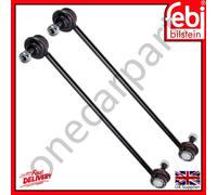 2 Front Axle Stabiliser Links and Lock Nuts Febi 19397 For Citroen Berlingo C4