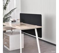 2 Ft High Clamp-On Desk Divider, Portable Soundproof Office Privacy Panel with Clamps, 40 50 60 100 120 CM Long Modesty Panel for Under Standing Desk, Universal(Black,Lenght 50cm/19.6 in)
