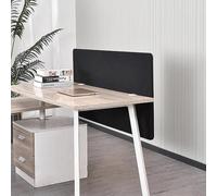 2 Ft High Clamp-On Desk Divider, Portable Soundproof Office Privacy Panel with Clamps, 40 50 60 100 120 CM Long Modesty Panel for Under Standing Desk, Universal(Black,Lenght 60cm/23.6 in)
