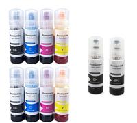 2 Full Sets And 2 FREE BLACK Replacement Ink Bottles Of Epson 104K-4C/M/Y
