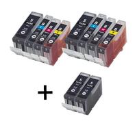 2 Full Sets And 2 FREE BLACK Replacement Ink Cartridges Of Canon PGI-5BK-CLI8CMY