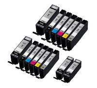 2 Full Sets And 2 FREE Canon BLACK Replacement Ink Cartridge (PGI-570XLPGB + CLI-571XLBK/C/M/Y/GY)