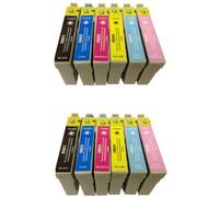 2 Full Sets of 6 801-806 Ink Cartridges compatible with the following printers: Epson Stylus Photo P50, Epson Stylus Photo PX650, Epson Stylus Photo PX660, Epson Stylus Photo PX700W, Epson Stylus Photo PX710W, Epson Stylus Photo PX720WD, Epson Stylus Photo PX730WD, Epson Stylus Photo PX800FW, Epson Stylus Photo PX810FW, Epson Stylus Photo PX820FWD, Epson Stylus Photo PX830FWD, Epson Stylus Photo R265, Epson Stylus Photo R285, Epson Stylus Photo R360, Epson Stylus Photo RX560, Epson Stylus Photo RX585 and Epson Stylus Photo RX685