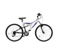 2 Full Suspension Mountain Bike, 26" Wheel, 18 Speed - White/Purple Basis White 26 inches