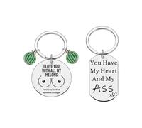 2 Fun Couple Keychains, Anniversary Keychains, Creative Confession Gifts, Valentine's Day Gifts for Boyfriends and Husbands.