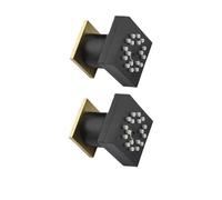 2 Functions Solid Brass Shower Spray SetConcealed Square Jets WaterSaving System Stylish Black Finish 2PCS Bathroom Accessories