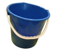 2 Gallon (10L) Colour-Coded Builders Bucket with Pourer - Durable Plastic General Purpose Bucket with Calibrated Scale & Gripper Handle - Easy to Clean Blue