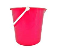 2 Gallon (10L) Colour-Coded Builders Bucket with Pourer - Durable Plastic General Purpose Bucket with Calibrated Scale & Gripper Handle - Easy to Clean Red