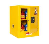 2 Gallon & 4 Gallon Explosion-Proof Safety Cabinet | Hazardous Chemical Flammable Liquid Acid Storage Cabinet | Compact Industrial Secure Locker(Yellow,4gal)