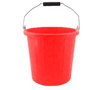 2 Gallon Builders Bucket 10 Litre Plastic Builders Pail - Measuring Scale in Gallons & Litres - For Cement Mixing, Gardening, Cleaning