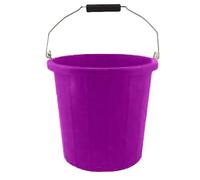 2 Gallon Builders Bucket 10 Litre - Strong Plastic Utility Container - Dual Measurement Markings - Grip Handle - Ideal for Farm & Household Use-Purple