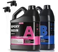 2 Gallon Crystal Clear Epoxy Resin Kit - Not-Yellowing No-Bubble, Self Leveling Easy Pour - 1:1 Ratio High Gloss Casting & Coating Resin for Art Crafts, Jewelry Making, Wood & Molds