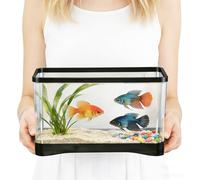 2 Gallon Plastic Rectangular Fish Tank, Large Clear Shatterproof Aquarium for Betta Fish Reptiles Succulents Flower Centerpiece, Fish Terrarium for Centerpiece Home Office Desktop Decors Gift