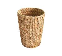2 Gallon Wicker Trash Can, Woven Water Hyacinth Wicker Waste Basket for Bathroom, Small Trash Can for Bedroom