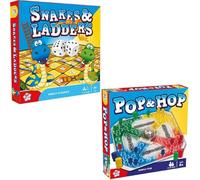 2 Game Bundle - Snakes & Ladders + One Other Game of Your Choice (Ludo/Chess/Four in a Row/Draughts/Beware of the Buzz/The Big Bluff/Pop & Hop/Careful Crocodile)