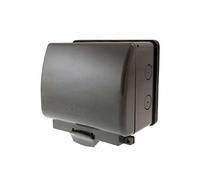 2 Gang 13A DP IP66 Weatherproof Switched Socket Uniy- Grey x1