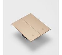2 Gang 2 Way Gold 250V 10A Frameless Wall Switch Free Combination with Different Designs