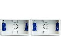 2 Gang 36mm Deep Dry Lining Back Box Dencon Two Gang Dry Lining Box 36mm Deep (Pack of 2)