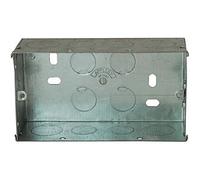 2 Gang 47MM Electrical Back Boxes/Mounting Boxes, 2 Gang 47MM, Electrical Box Material: Steel, Electrical Box Mounting: Dry Lining/Wall, Internal Depth: 47mm, No. of Gangs: 2