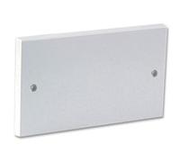 kenable 2 Gang Blanking Plate for UK Double Gang Back Box White with Screws