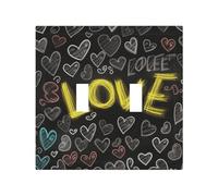 2-Gang Light Switch Cover Chalk love Wall Plate for Electrical Outlets Double Decorator Wall Plates 4.9" x 5" Mid-size Receptacle Outlet Covers Blank Faceplate Cover