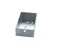 2 Gang Metal Pattress Back Box 45mm - Electrical Enclosure for Switches, Sockets and More - Durable Construction for Secure Installations