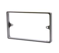 2-Gang Socket Spacer 10mm Grey - UK Made Double Back Box Extender for Tiled, Acoustic & Slat Walls