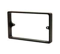 2-Gang Socket Spacer. Double Back Box Extender for UK Sockets (Black, 15mm)