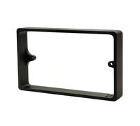2-Gang Socket Spacer. Double Back Box Extender for UK Sockets (Black, 20mm)