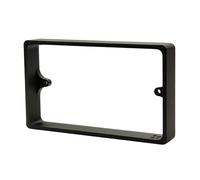 2-Gang Socket Spacer. Double Back Box Extender for UK Sockets (Black, 20mm)