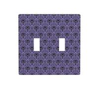 2-Gang Toggle Light Switch Wall Plate, Haunted Mansion, Decorative Wall Plate for Light Switches, Double Toggle Lightswitch Cover, Scuff-Resistant Warp-Resistant Dual Device Faceplate for Bedroom