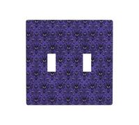 2-Gang Toggle Light Switch Wall Plate, Haunted Mansion, Decorative Wall Plate for Light Switches, Double Toggle Lightswitch Cover, Scuff-Resistant Warp-Resistant Dual Device Faceplate for Bedroom