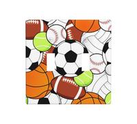 2-Gang Toggle Light Switch Wall Plate, Sports Ball, Decorative Wall Plate for Light Switches, Double Toggle Lightswitch Cover, Scuff-Resistant Warp-Resistant Dual Device Faceplate for Bedroom