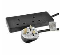 2 Gang Way UK 13A Trailing Socket Mains Power Extension Leads 1m/2m/3m/5m/10m
