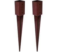 (2) Garden Mile Heavy Duty Metal Fence Post spikes Rust resistant Metal Post Holders 75mm x 75mm Fence spikes Garden Fencing Support