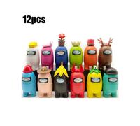 (2 Generation 12PCS/Set) 7/12 PCS/Set Among Us Action Figures Collection PVC Dolls Game Toys Kids Gifts