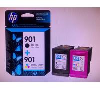 2X GENUINE CARTRIDGES HP 901XL BLACK + 901 COLOUR J4660 J4680 G510A FAST POSTAGE