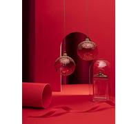 2 Glass Christmas Baubles with an Ombre Effect and Beads