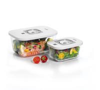 2 Glass Smart Vacuum Canisters, Vacuum Storage Container, 0.5L & 1.5L- Laica