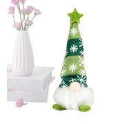 2 Glowing Gnomes - Plush PVC Christmas Decoration | LED Desktop Ornament, 20 x 8 cm, Festive Glow for Mantle, TV Cabinet, Bookcase, Entrance, Table, Holiday, Party, Winter Decoration