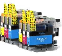 2 Go Inks C/M/Y Set of 3 Ink Cartridges to replace Brother LC123 C/M/Y Compatib