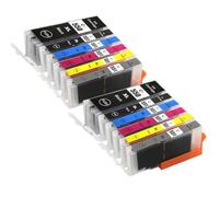 Go Inks 2 Set of 6 Ink Cartridges to replace PGI-550 & CLI-551 Compatible/non-OEM for PIXMA Printers (12 Pack)