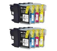 2 Sets of Ink Cartridges to replace Brother LC980 & LC1100 Compatible/non-OEM by Go Inks (8 Inks) Black/Cyan/Magenta