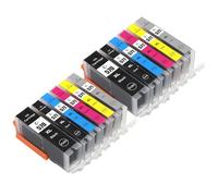 2 Go Inks Set of 6 Ink Cartridges to replace Canon PGI-570 & CLI-571 Compatible/non-OEM for PIXMA Printers (12 Pack), Black (PGI) Black (CLI) Cyan Magenta Yellow Grey