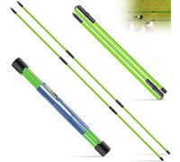 2 Golf Alignment Sticks with Clear Storage Tube, 123cm Portable Collapsible Golf Training Aids, Foldable Full Swing Trainer Tool Indoor/Outdoor Practice Aid Rods for Aiming Putting Posture Corrector