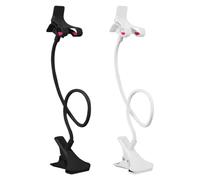 2 Gooseneck Bed Phone Holder - Long Arm Lazy Mobile Stand | Flexible Lazy Arm Cell Phone Clamp