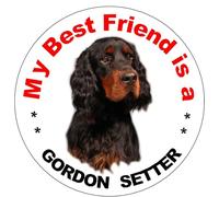 2 Gordon Setter Car Stickers My Best Friend