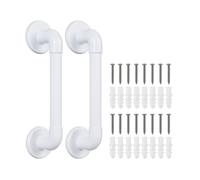 2 Grab Handles Hand Rail Bathroom Elderly Disability Shower Safety White Plastic