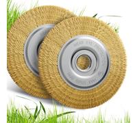 2 Grout Brush Compatible with Gloria, Accessories for MultiBrush and WeedBrush Devices, Wire Brush/Brass Brush for Joint Cleaning, 11 cm Diameter, 15 mm Width, Weedbrush Accessories, Replacement Brush